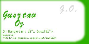 gusztav oz business card